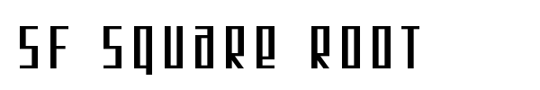 SF Square Root font preview